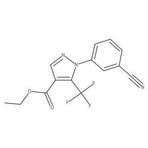 ethyl 1-(3-cyanophenyl)-5-(trifluoromethyl)-1H-pyrazole-4-carboxylate Structure