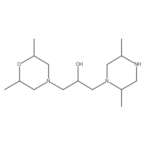 4-Morpholineethanol, I+/--[(2,5-dimethyl-1-piperazinyl)methyl]-2,6-dimethyl-, cis- Structure