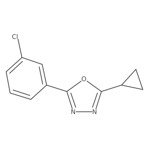 2-(3-Chlorophenyl)-5-cyclopropyl-1,3,4-oxadiazole结构式