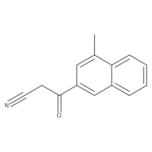 4-Methyl-I(2)-oxo-2-naphthalenepropanenitrile Structure