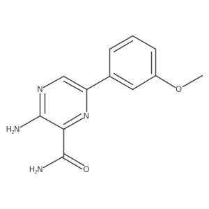 3-amino-6-(3-methoxyphenyl)-2-Pyrazinecarboxamide结构式