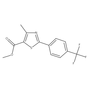 4-Methyl-2-(4-trifluoromethyl-phenyl)-thiazole-5-carboxylic acid methyl ester Structure