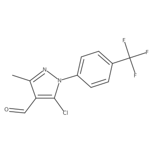5-Chloro-3-methyl-1-[4-(trifluoromethyl)phenyl]pyrazole-4-carbaldehyde结构式