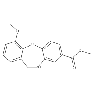 Methyl 4-methoxy-10,11-dihydrodibenzo[b,f][1,4]oxazepine-8-carboxylate结构式