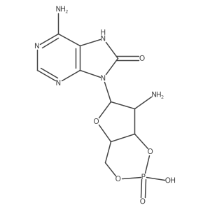 Adenosine, 2a(2)-amino-2a(2)-deoxy-7,8-dihydro-8-oxo-, cyclic 3a(2),5a(2)-(hydrogen phosphate) Structure