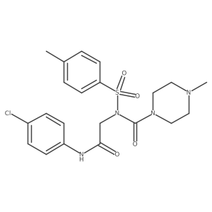 N-(2-((4-chlorophenyl)amino)-2-oxoethyl)-4-methyl-N-tosylpiperazine-1-carboxamide Structure