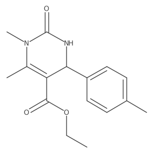 Ethyl 1,6-dimethyl-4-(4-methylphenyl)-2-oxo-1,2,3,4-tetrahydro-5-pyrimidinecarboxylate结构式