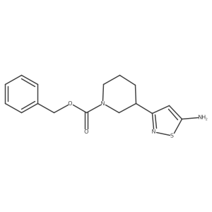 Benzyl 3-(5-aminoisothiazol-3-yl)piperidine-1-carboxylate结构式