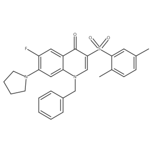 1-Benzyl-3-(2,5-dimethylbenzenesulfonyl)-6-fluoro-7-(pyrrolidin-1-yl)-1,4-dihydroquinolin-4-one Structure