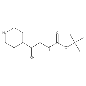 tert-Butyl (2-hydroxy-2-(piperidin-4-yl)ethyl)carbamate Structure