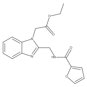 Ethyl 2-{2-[(2-furylcarbonylamino)methyl]benzimidazolyl}acetate Structure