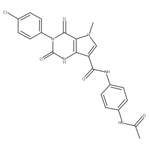 N-(4-acetamidophenyl)-3-(4-chlorophenyl)-5-methyl-2,4-dioxo-2,3,4,5-tetrahydro-1H-pyrrolo[3,2-d]pyrimidine-7-carboxamide Structure