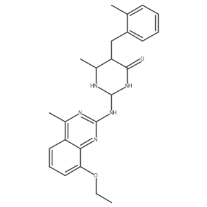 2-[(8-Ethoxy-4-methylquinazolin-2-yl)amino]-6-methyl-5-[(2-methylphenyl)methyl]-1,3-diazinan-4-one结构式