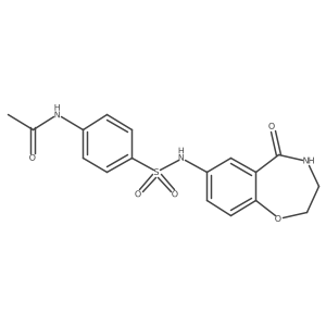 N-(4-(N-(5-oxo-2,3,4,5-tetrahydrobenzo[f][1,4]oxazepin-7-yl)sulfamoyl)phenyl)acetamide结构式