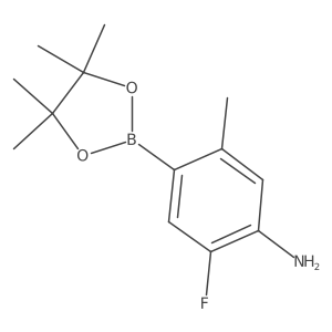 2-Fluoro-5-methyl-4-(4,4,5,5-tetramethyl-1,3,2-dioxaborolan-2-yl)aniline Structure