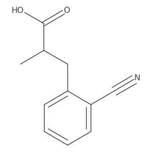 3-(2-Cyanophenyl)-2-methylpropanoic acid Structure