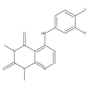 5-((3,4-difluorophenyl)amino)-1,3-dimethylpyrido[2,3-d]pyrimidine-2,4(1H,3H)-dione Structure