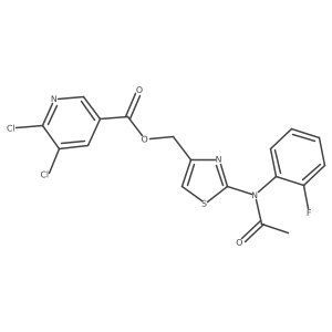 {2-[N-(2-fluorophenyl)acetamido]-1,3-thiazol-4-yl}methyl 5,6-dichloropyridine-3-carboxylate Structure