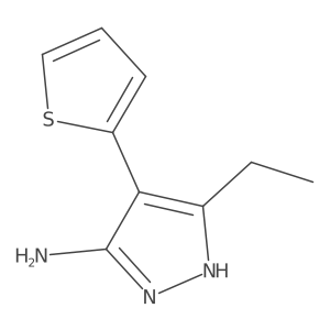 3-ethyl-4-(thiophen-2-yl)-1H-pyrazol-5-amine Structure