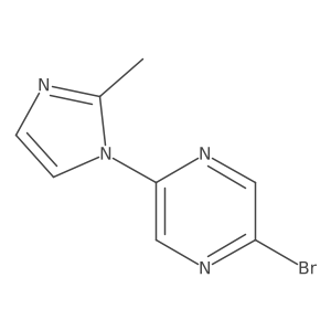 2-Bromo-5-(2-methylimidazol-1-YL)pyrazine Structure