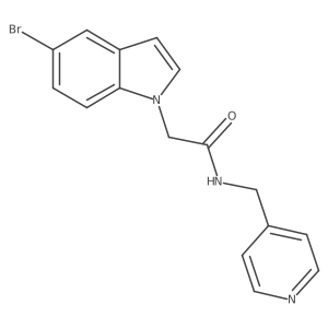 2-(5-bromo-1H-indol-1-yl)-N-(4-pyridinylmethyl)acetamide Structure