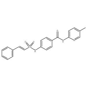 N-(5-methylpyridin-2-yl)-4-(2-phenylethenesulfonamido)benzamide结构式