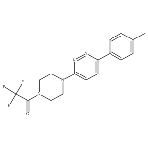 2,2,2-Trifluoro-1-(4-(6-(p-tolyl)pyridazin-3-yl)piperazin-1-yl)ethanone Structure