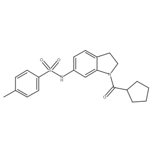 N-(1-(cyclopentanecarbonyl)indolin-6-yl)-4-methylbenzenesulfonamide Structure