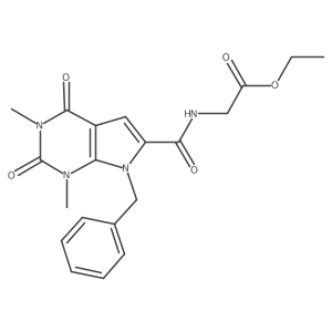 ethyl 2-(7-benzyl-1,3-dimethyl-2,4-dioxo-2,3,4,7-tetrahydro-1H-pyrrolo[2,3-d]pyrimidine-6-carboxamido)acetate结构式