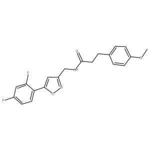 N-{[5-(2,4-difluorophenyl)-1,2-oxazol-3-yl]methyl}-3-(4-methoxyphenyl)propanamide结构式
