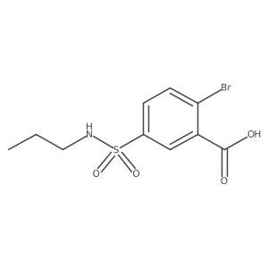2-Bromo-5-(propylsulfamoyl)benzoic acid结构式