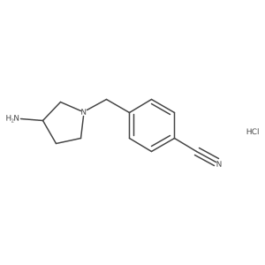4-((3-Aminopyrrolidin-1-yl)methyl)benzonitrile hydrochloride Structure