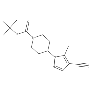 Tert-butyl 4-(4-ethynyl-5-methyl-1h-pyrazol-1-yl)piperidine-1-carboxylate结构式