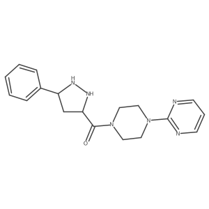 (5-Phenylpyrazolidin-3-yl)-(4-pyrimidin-2-ylpiperazin-1-yl)methanone Structure