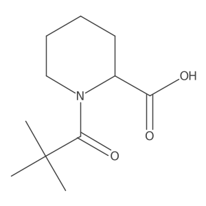 1-(2,2-Dimethylpropanoyl)piperidine-2-carboxylic acid结构式