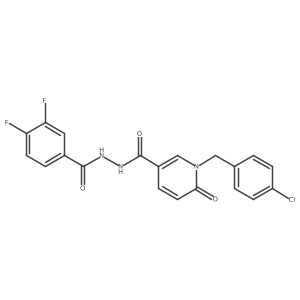 1-(4-chlorobenzyl)-N'-(3,4-difluorobenzoyl)-6-oxo-1,6-dihydropyridine-3-carbohydrazide Structure