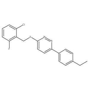 3-((2-Chloro-6-fluorobenzyl)thio)-6-(4-ethylphenyl)pyridazine Structure