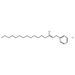 N-benzyl(dodecylsulfanyl)methanimidamide hydrobromide结构式