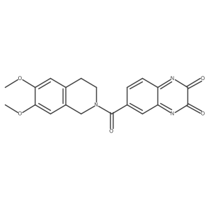 6-(6,7-dimethoxy-3,4-dihydro-1H-isoquinoline-2-carbonyl)quinoxaline-2,3-dione结构式