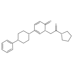 2-[2-oxo-2-(pyrrolidin-1-yl)ethyl]-6-(4-phenylpiperazin-1-yl)pyridazin-3(2H)-one结构式