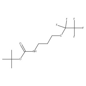 (3-Pentafluoroethylsulfanyl-propyl)-carbamic acid tert-butyl ester结构式