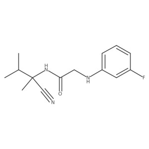 N-(2-cyano-3-methylbutan-2-yl)-2-(3-fluoroanilino)acetamide Structure