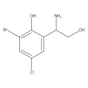 2-[(1S)-1-amino-2-hydroxyethyl]-6-bromo-4-chlorophenol结构式