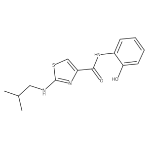 N-(2-hydroxyphenyl)-2-(isobutylamino)-1,3-thiazole-4-carboxamide Structure
