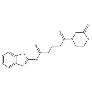 N-[(2E)-1,3-benzothiazol-2(3H)-ylidene]-5-oxo-5-(3-oxopiperazin-1-yl)pentanamide结构式
