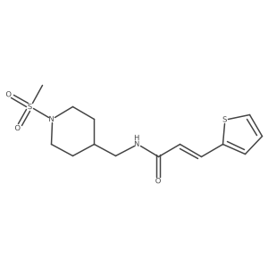(E)-N-((1-(methylsulfonyl)piperidin-4-yl)methyl)-3-(thiophen-2-yl)acrylamide Structure