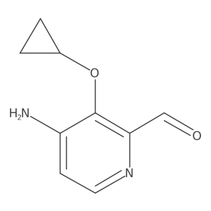 4-Amino-3-cyclopropoxypicolinaldehyde结构式