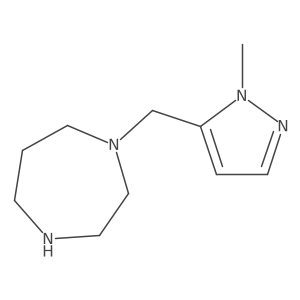 1-((1-Methyl-1H-pyrazol-5-yl)methyl)-1,4-diazepane结构式