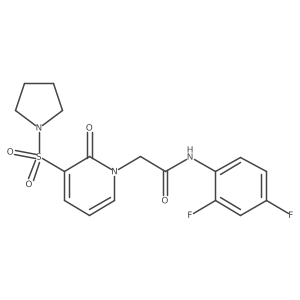 N-(2,4-difluorophenyl)-2-(2-oxo-3-(pyrrolidin-1-ylsulfonyl)pyridin-1(2H)-yl)acetamide Structure