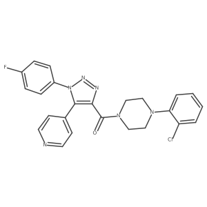 1-(2-chlorophenyl)-4-[1-(4-fluorophenyl)-5-(pyridin-4-yl)-1H-1,2,3-triazole-4-carbonyl]piperazine Structure